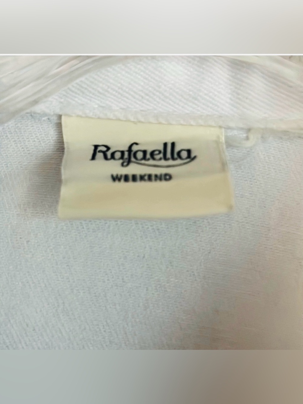 Rafaella White Jean Jacket with Pink & Green Floral Embroidery. Pockets!! - Picture 5 of 9